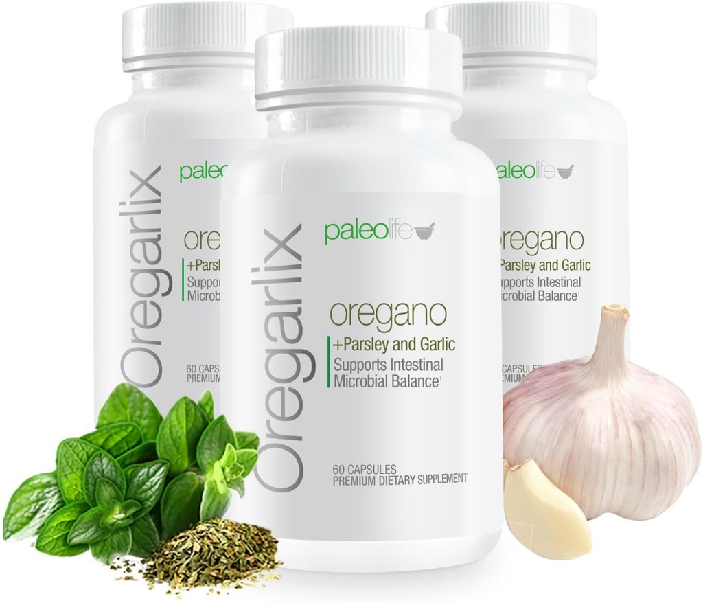 Premium Oregarlix. Gut Health Supplement. Mikrobialno ravnovesje s Premium prebiotiki - Pomoč ohraniti dobre bakterije Zdravje in rast - 100% Natural (3-Pack)