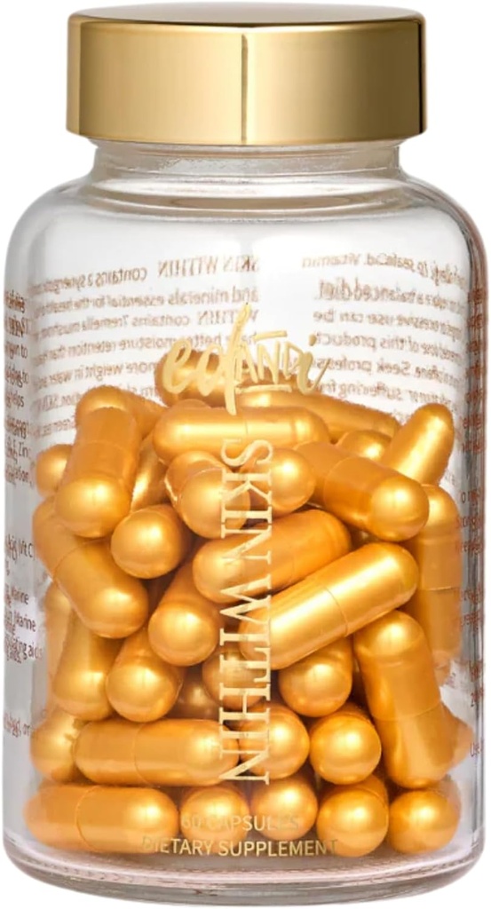 Koža v laseh kože in nohti Kolagen Naravna prehrana dodatek z vitaminom C in kolagen, 30 dan dobave, 60 kapsul
