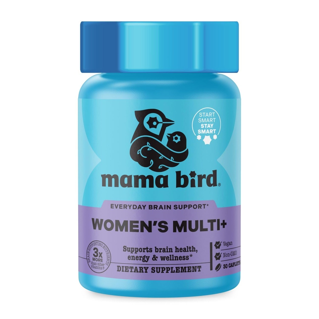 Best Nest Wellness Women's Multi Plus - Brain & Body Health Supplement - Nežen železov dodatek za energetsko podporo - Metilirani vitamini - 30 kapsul