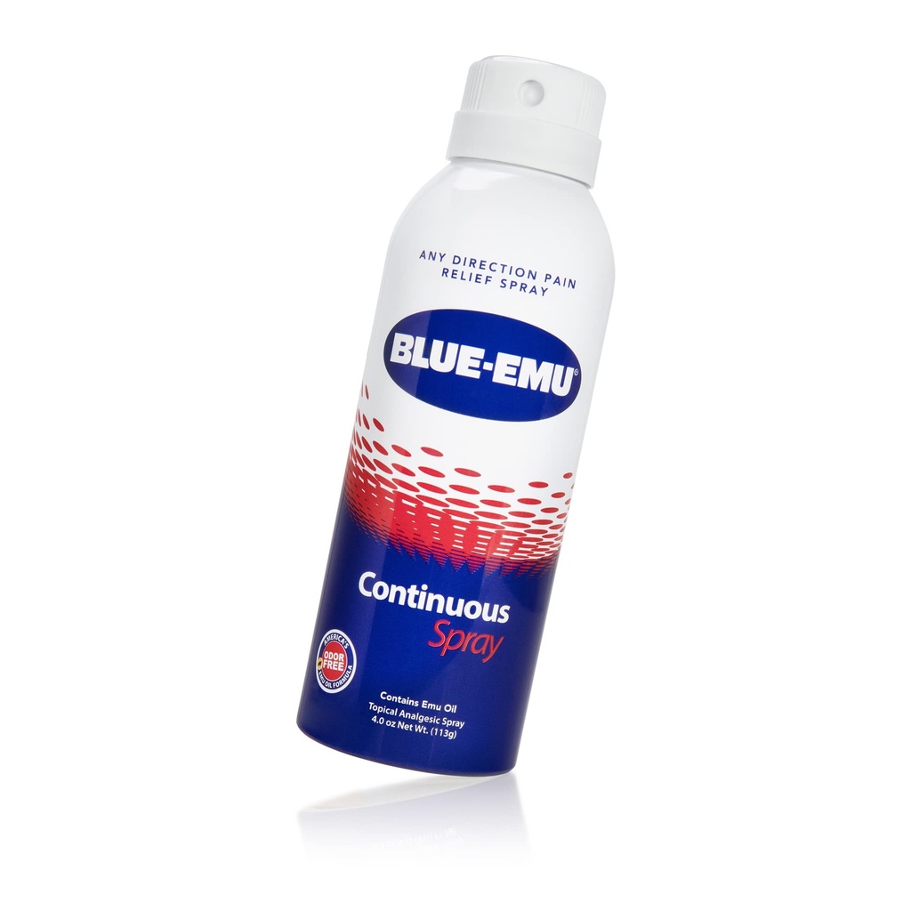 Blue-Emu kontinuiran razpršilec za lajšanje bolečine za hitro delujoče sklepe in lajšanje mišic, 4 Oz, 1 pakiranje