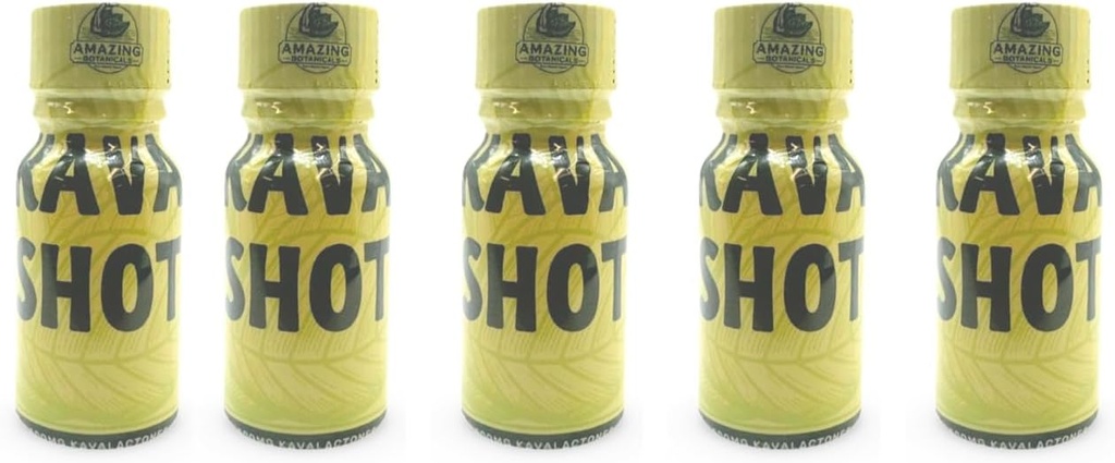 Osupljivi botaniki KAVA Shot - 500mg Kavalaktoni - Original Flavor - Prehranska dopolnila - 5 Count - 10ml