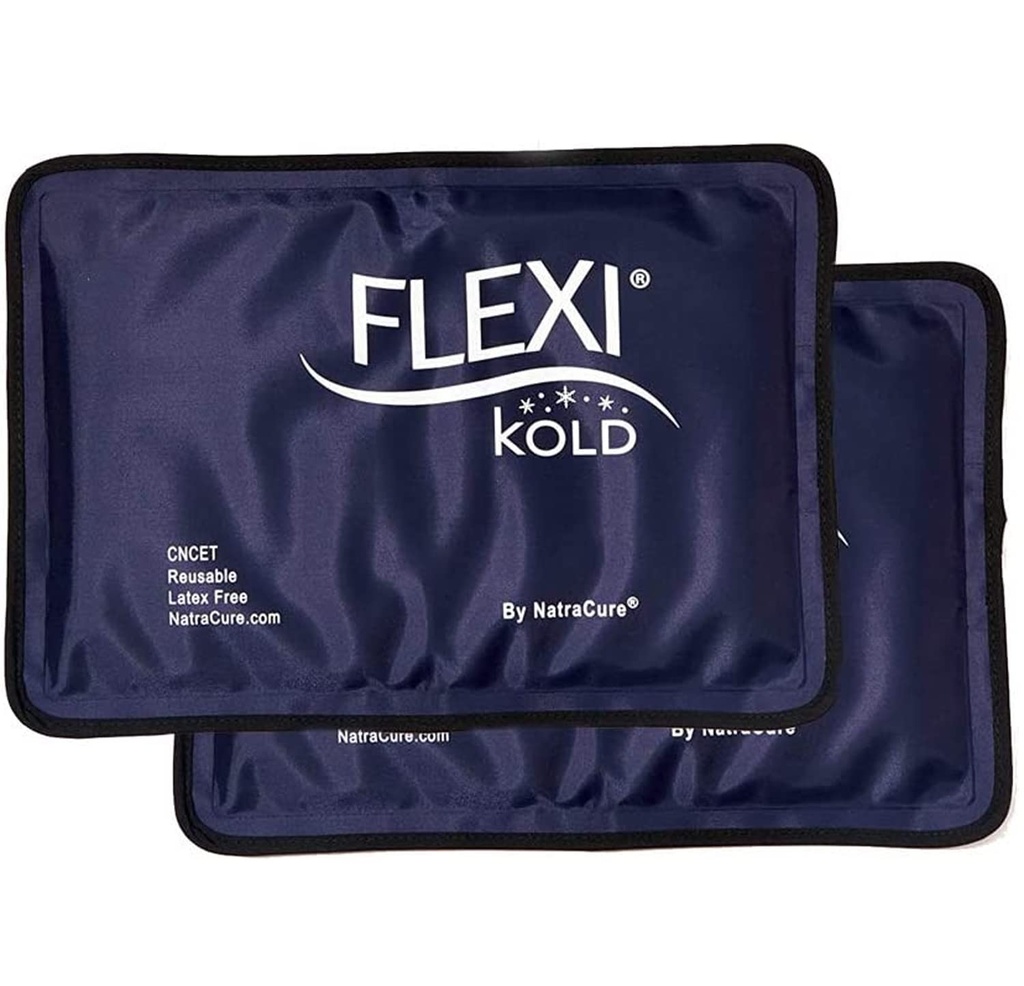 2 FlexiKold Gel Ledeni paketi - Ledeni paketi za poškodbe, ki se lahko ponovno uporabijo, Relief bolečine v hrbtu, Ledeni zavoj kolena, Po operaciji, Ledeni paket za koleno - 6303-COLD-2PK z NatraCure - Medij – 2PK