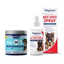 Vetericin All-in 1 Multifunkcionalni starejši pes dodatek z glukozaminom in Vetericin Plus Hot Spo Spray