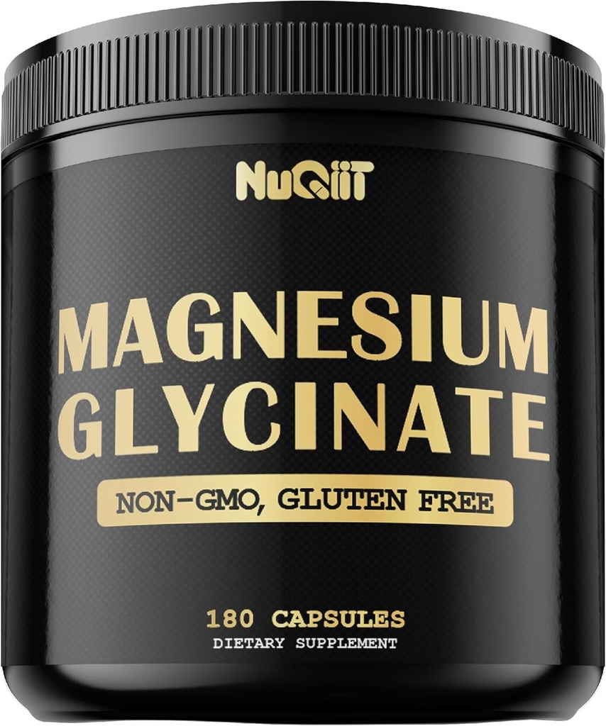 Magnezij Glicinat z 18% elementarne magnezijeve spojine dodatek - 180 Kapsule - Močne koristi za podporo zdravje kosti, rast mišic, Udobno razpoloženje in zdravje srca