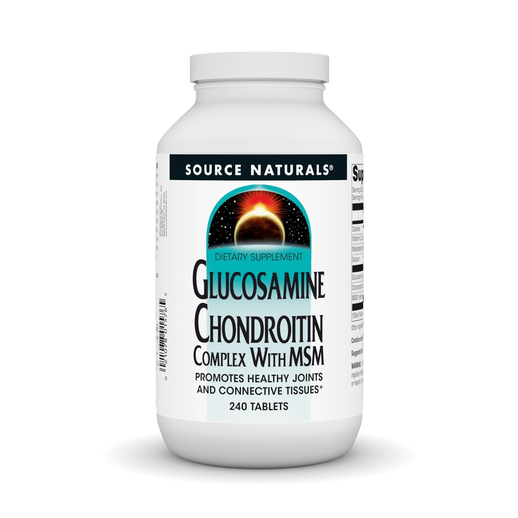 Vir Naturals Glucosamine Chondroitin Complex z MSM, spodbuja zdrave sklepe in povezovalne tosues* - 240 tablet