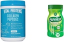 Vitalni proteini brez arome Kolagen Peptides (24 Oz) & Benefiber Prebiotic Fiber Supplement Unflavored (17,6 Oz)