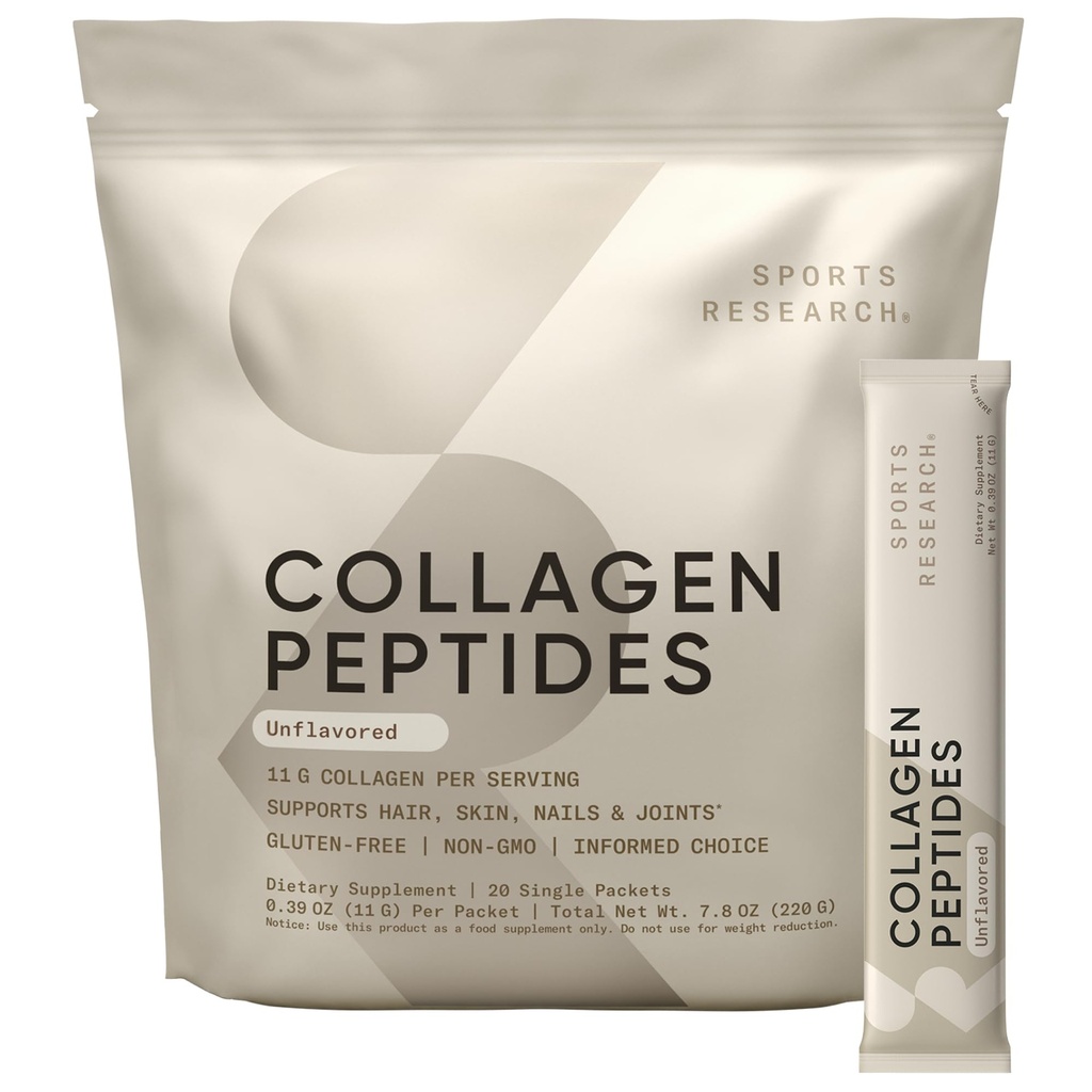 Športne raziskave Kolagen Peptide - hidroliziran tip 1 in 3 Kolagen v prahu Beljakovine dodatek za zdravo kožo, nohti, in sklepi - enostavno mešanje Vital Nutrients & Proteins, kolagen za ženske in moške