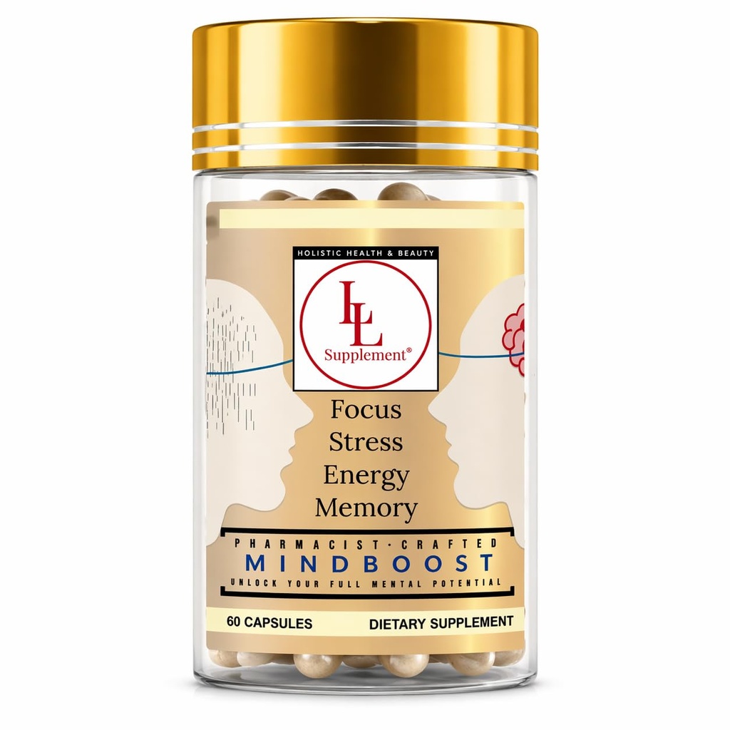 MindBoost by LL Supplement – Clarity & Calm Nootropic Mešanica z levo Mane, B- Complex & Alpha Lipoic Acid – Pharmacist oblikovan – 60 kapsul