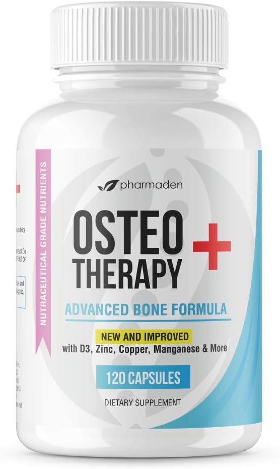 OsteoTherapy+ Napredna podpora za kosti - Vitamin C, MK4/MK7, Visoko absorbira kalcij, mangan, magnezij