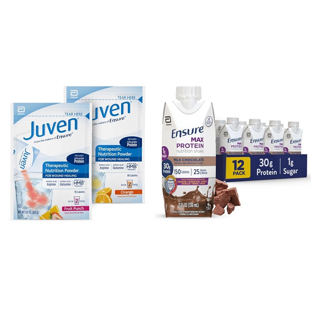 Juven Terapy Nutrition Drink Mix Powder for Raund Healing Support, Vključuje beljakovin kolagen in zagotoviti Max Protein Milk Chocolate Nutrition Shake, 30g beljakovin, 1g sladkorja, 4g Comfort Fiber Mešanica