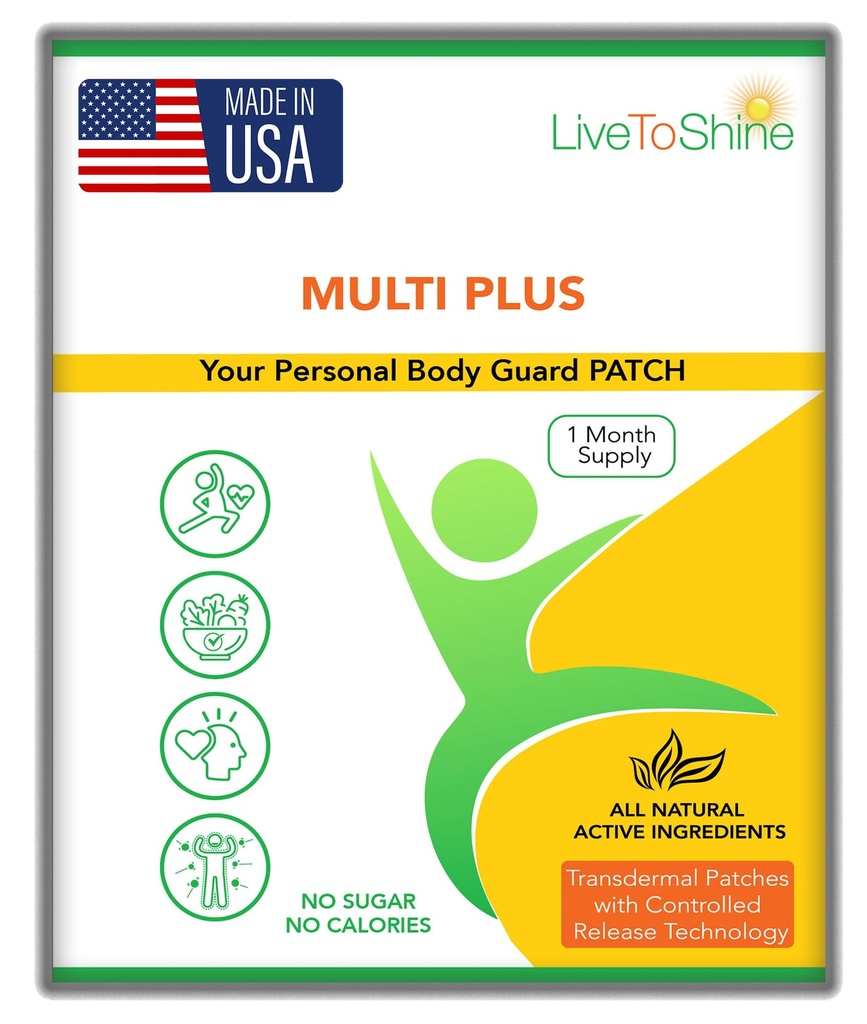 Live To Shine Multi Plus Topical Patch - ZDA Made - 30 dni dobava za ženske in moške iz
