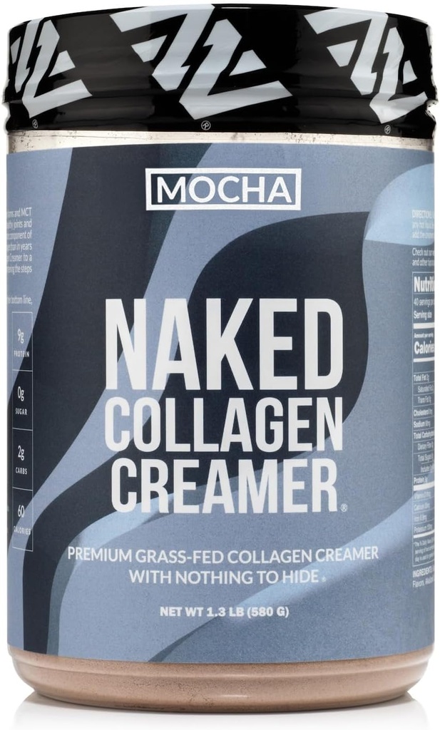 Naked Colagen Mocha Coffee Creamer - Kolagen Creamer za kavo - Dairy-free, Gluten-free, GSO-free - Podpora las, kože in nohtov - 40 Serving