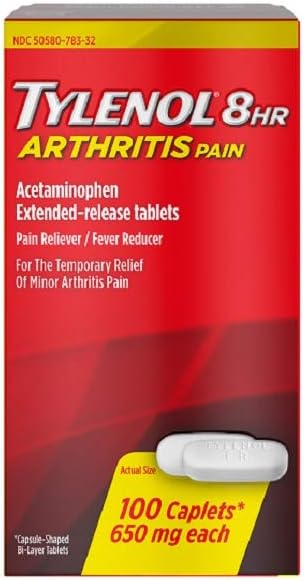 Tylenol 8 ur Artritis bolečine Kapleti, 100 število