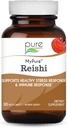 PURE ESSENCE LABS MyPure Reishi Ekološka goba dodatek - 100% pravi izvleček gob za imuno podporo, Stress Relief, Gradite energijo (30 kapsul)