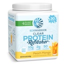 Sunwarrior Clear Protein Powder Rastlinska mešanica vode, Vegan in osvežilni proteini in Hydration dodatek 10g na postrežbo Peach Mango aromatiziran 420g Tub 30 Servisi