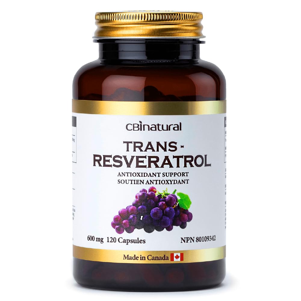 Trans-resveratrol 600 mg, visoko jakost antioksidant, podpira celično zdravje in zdravo staranje, 120 veganskih kapsul, 4-mesečno oskrbo, brez glutena