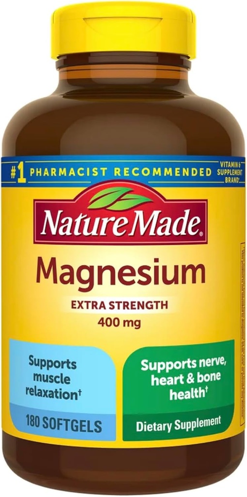 Narava narejena ekstra moč Magnezij 400 mg., 180 Softgels