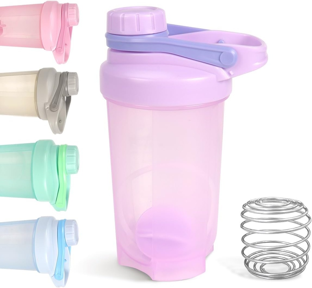 D.Y.A 16oz Purple Sports Shaker steklenica za stresalnik beljakovin, Pred vadbo, potovanja, BPA Free & Dishwaster Safe