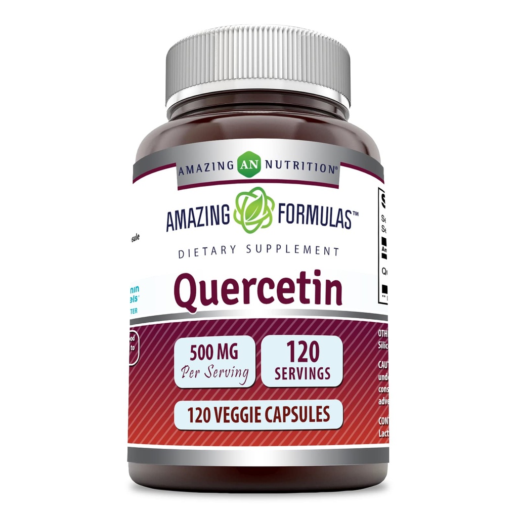 Neverjetno formule Quercetin 500mg 120 Veggie kapsule dodatek - Non-GMO - Gluten brezplačno - podpira splošno zdravje in dobro počutje