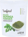 Sunfood Moringa Powder, organski. Uporaba za izpadanje las, hujšanje. Čisti izdelek za posamezne sestavine. 8 oz Bag
