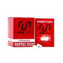 RUN GUM Cimet Energy Gum 50mg Kofein Tavrin in B-vitamini na kos, 24 kosov (paket 12), 2 kosa = 1 kava ali energijski napitek, sladkor brez, nič kalorij