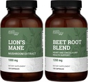 Earth Harmony Organic Lion's Mane & Beet Root Powder - 120 kapsul