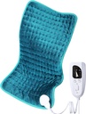 Električna grelna ploščica za hrbet/Shoulder/Neck/Knee/Leg Pain Relief, 6 nastavitev hitrega ogrevanja, samodejno, strojno pranje, vlažne možnosti suhe toplote, ekstra velike 12"x24"