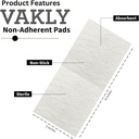 Sterilne ne-adherent 3x8 Gaze Pads - Debeli ne-stick rane oblačenje 3'x8' Individualno zapečaten 