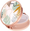 Rouidr tablete Box, 3 Compartment Medicine tablete primer, mala kovinska potovalna medicina polje za torbico & žep, Rose Gold, Boho listov