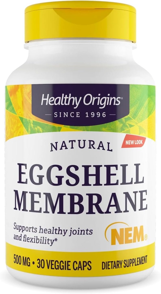 Zdrav izvor Eggshell Membrane 500 mg (NEM, Non-GMO, Gluten Free, Skupna podpora), 30 Veggie Caps