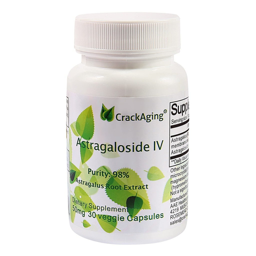 Astragalozid IV 98% 50 mg 30 kapsula proti staranju DNA telomer Astragalus Root Supplements