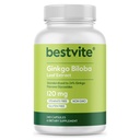 BESTVITE Ginkgo Biloba 120mg (240 kapsul) - brez stearat - brez GSO Gluten - standardizirano na 24% Ginkgo Flavone Glycosides