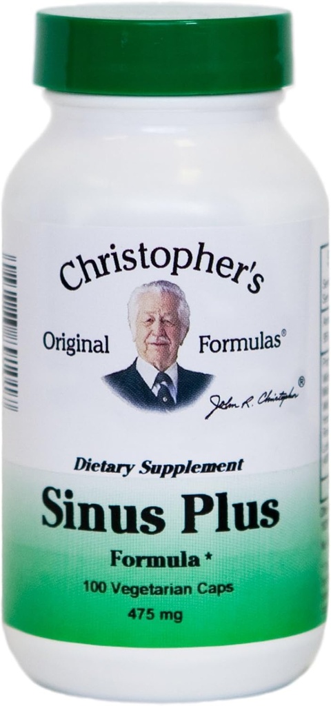 Christopher's Original Formule Sinus Plus, Sinus podporne kapsule, celoten Herb Synergistic Mešanica, 100 grof
