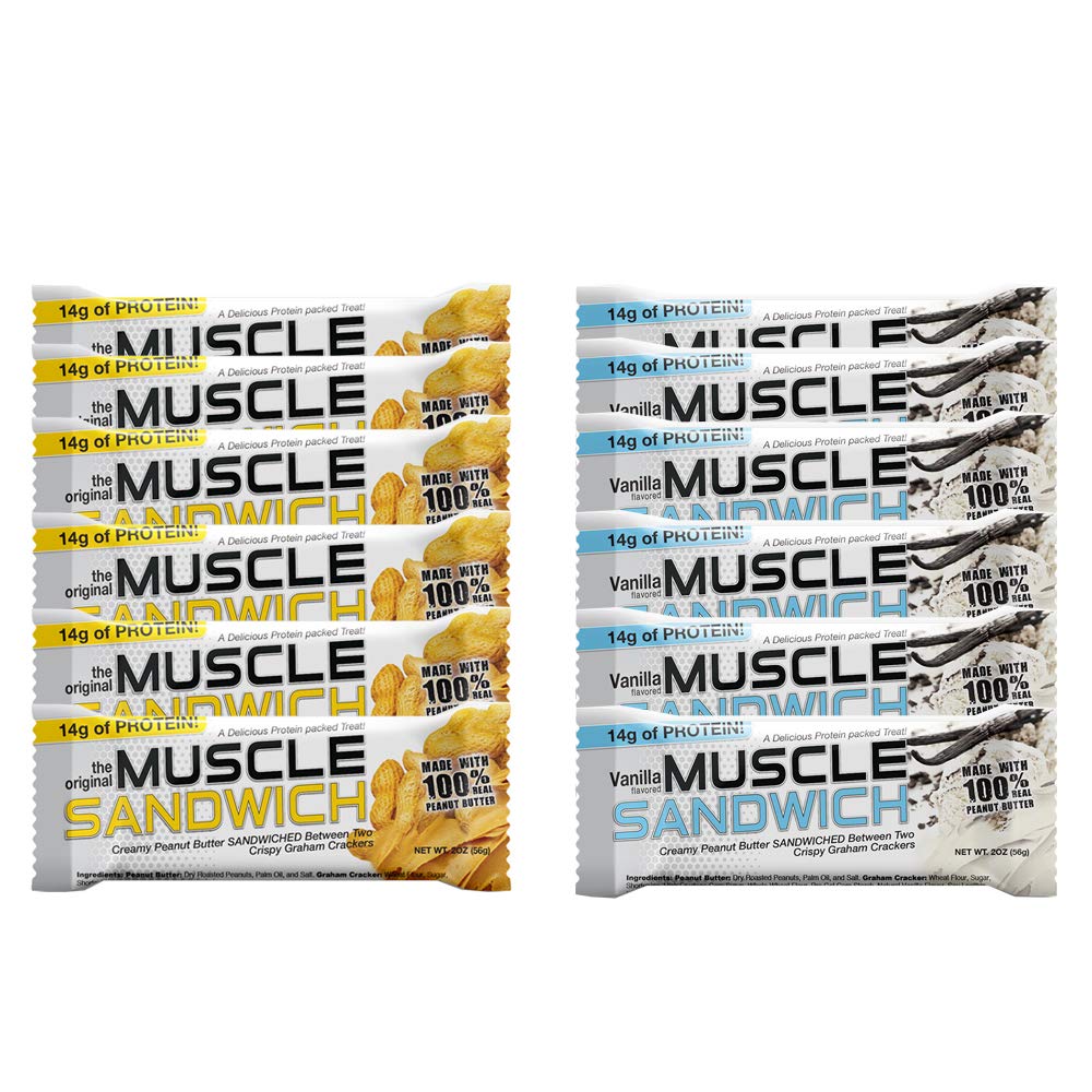 Muscle Foods Muscle Sandwich Bars, Variety Pack 