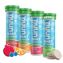 Nuun Vitamini Elektrolitske tablete z vitaminom D, C, E, A, & B6, Folna kislina, Magnezij & 4 drugi Eterični elektroliti, Gluten Free & Vegan, Mešano sadje, 4 paket (48 Serving skupaj)
