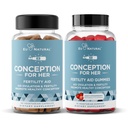 Eu Natural Conception za njene kapsule in gumijevke Bundle – Aids Ovulacija, Hormonsko ravnovesje, & Redni cikli – 60 Kapsule + 75 Jagodne arome