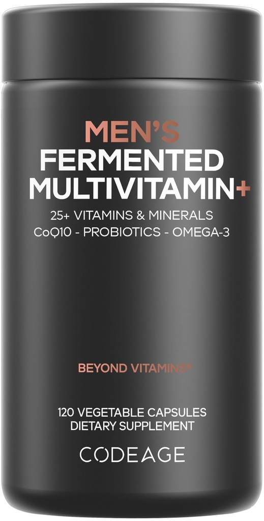 Koda Moški Daily Multivitamin – 25+ Esencialni vitamini in minerali, E & K – 120 kapsul