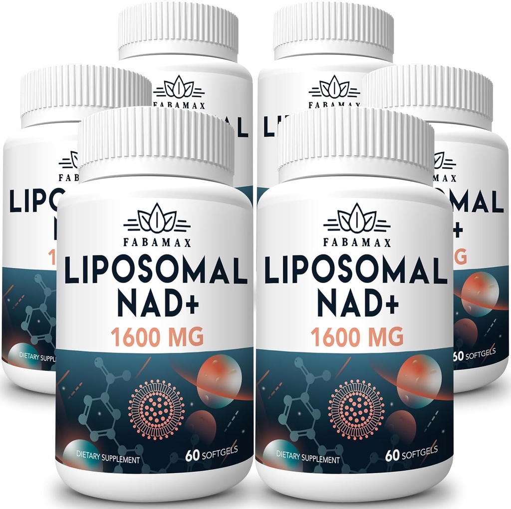 1600 mg liposomski NAD dodatek, 98% Pure NAD+ dodatek, superior Absorpcija, alternativa nikotinamida ribozid ali NADH za povečanje NAD+ za staranje obrambo, energijo, dolgo življenjsko dobo, 360 Softgels
