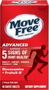 Move Free Advanced Glucosamine Chondroitin + Kalcijev Fructoborate Skupni dodatek za podporo, Podpira mobilnost Comfort Jakost Fleksibilnost in kosti - 80 tablet (40 obrokov)*