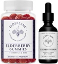 Elderlane Elderberry Tinkture in Elderberry Gummies - Nekdaj RD Naturals - Imunska podpora dodatek za odrasle in otroke - 2 Oz kapljice in 60ct Gummies