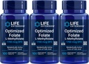 Optimiziran folat za podaljšanje življenja 1700 mcg DFE, 100 vegetarijanskih tablet (paket 3)