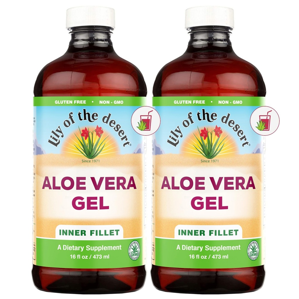 Lily iz Desert Aloe Vera Gel 16 oz (Pack z 2)
