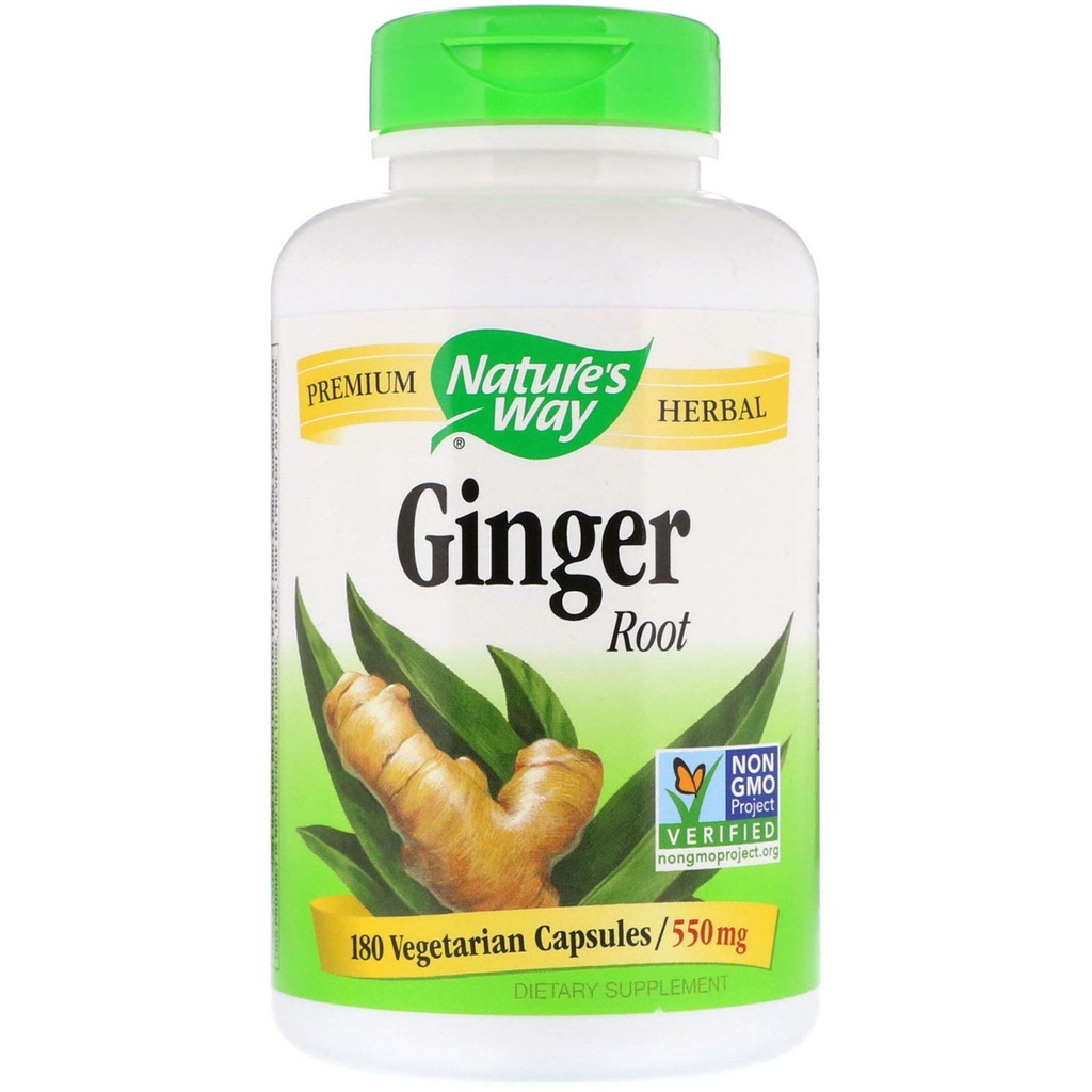 Narava pot Ginger Root 550 mg, kapsule 180ea