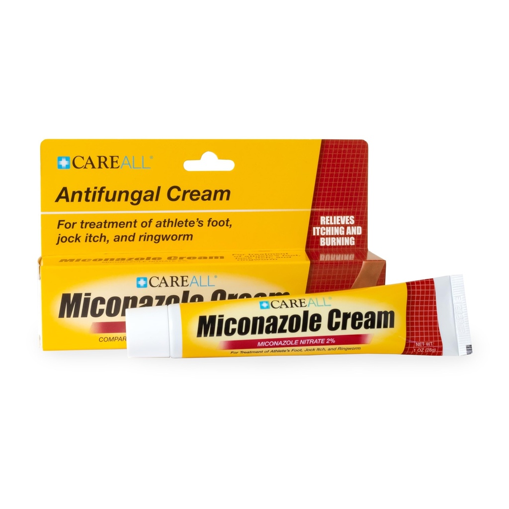 CareAll Mikonazol Nitrat 2% Antiglivična krema 1.0 oz., Cures Most Athlete's Foot, Jock Srbečica, Ringfilm, Primerjaj z vodilno znamko