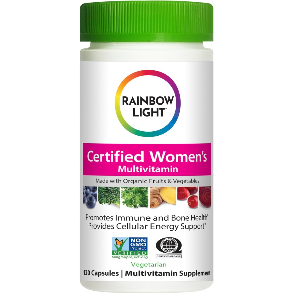 Mavrična svetloba certificirane ženske multivitaminski, multivitaminski dodatek, 120 Caps (Pack May Vary)