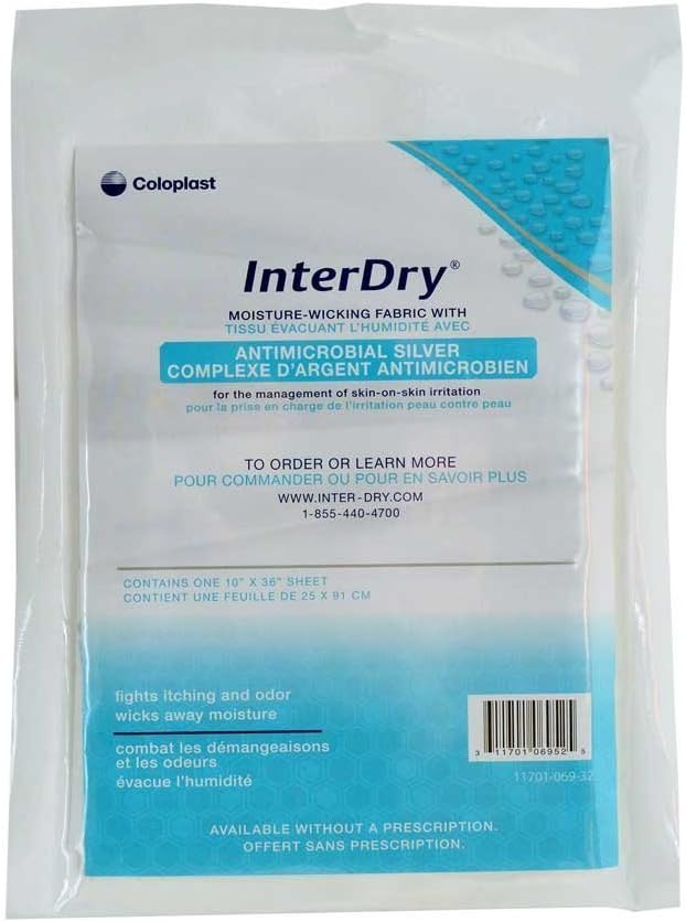 DSS Coloplast InterDry Tekstil z antimikrobno srebro kompleks 10" x 36" (1Each)