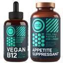 WILD FUEL Suppresant apetita za hujšanje in Vegan B12 Tekoči paket