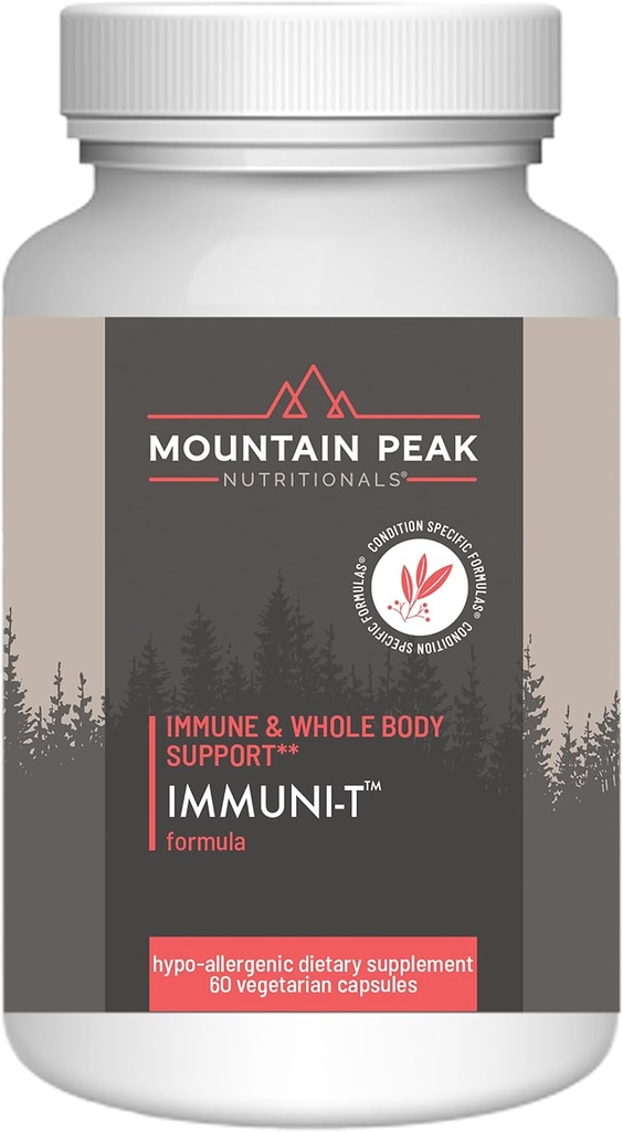 Mountain Peak Nutritionals Imuni-T - pomaga pri podpiranju dihal in imunskega sistema - cink, vitamin A, vitamin C in vitamin B6 - hipoalergeni prehranski dodatek (60 vegetarijanskih kapsul)