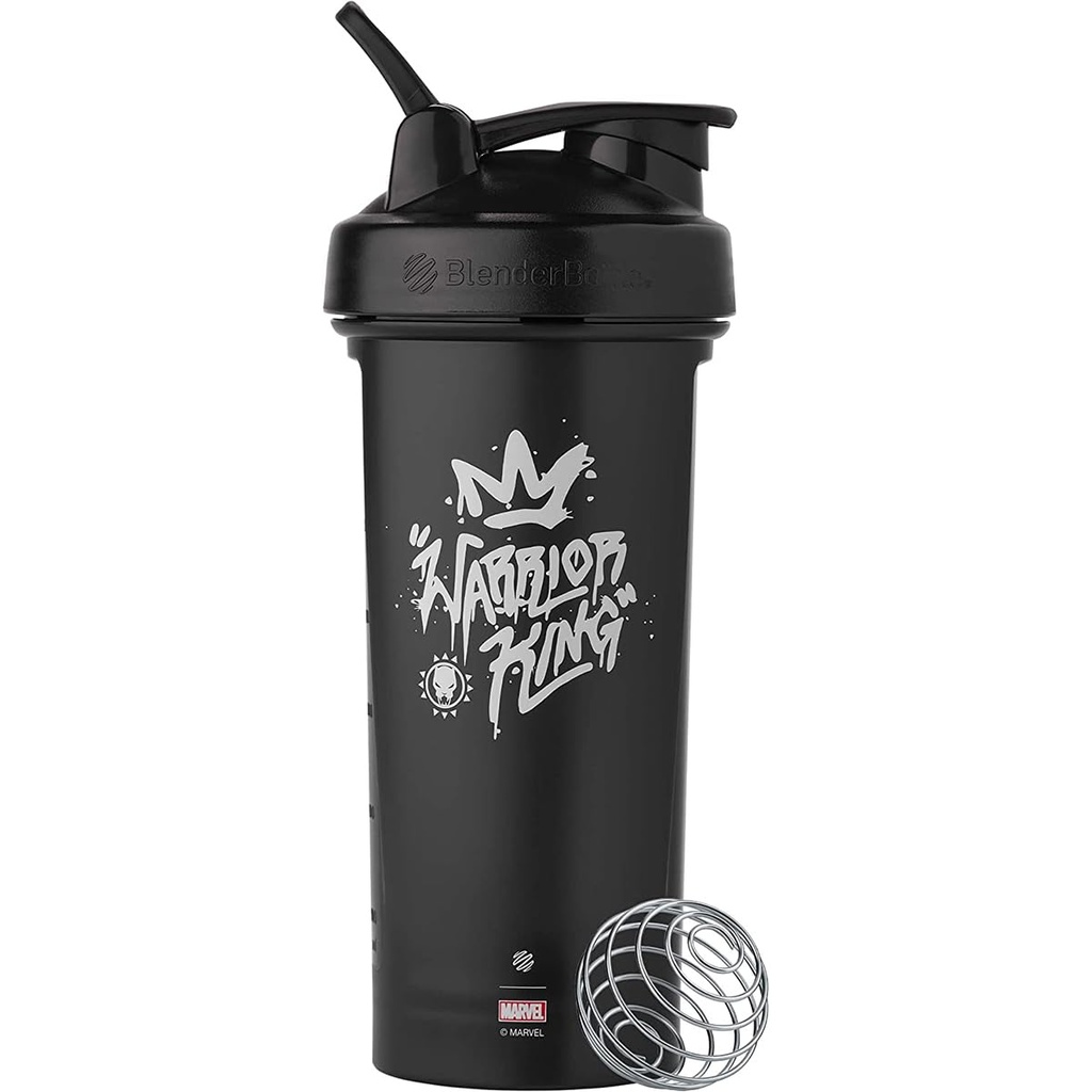 BlenderBottle Marvel Classic V2 Shaker steklenička kot nalašč za beljakovinske Shake in Pred vadbo, 28-Ounce, Bojevnik King