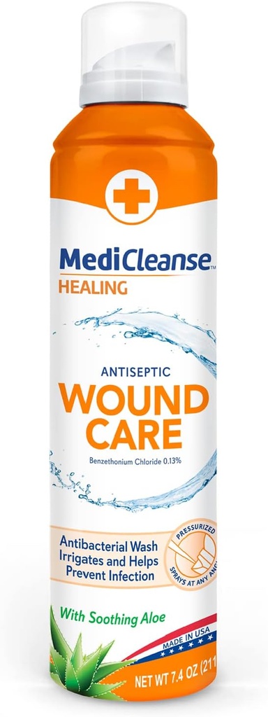 Prva pomoč Antiseptična skrb za rane, Preprečuje okužbo, Pomaga Heal cuts, Škarje in manjše opekline, 7.4 oz. Razpršilo - Izdelano v ZDA